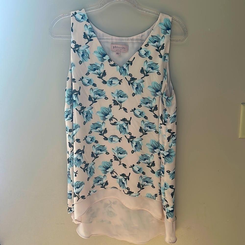 Philosophy‎ Floral Sleeveless Career Top | Large
